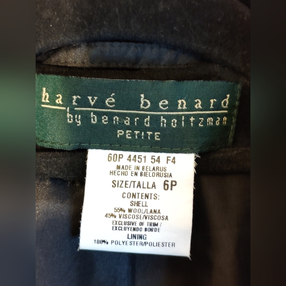 Harve Benard Black A-line Mock Neck Jacket - Picture 5 of 6
